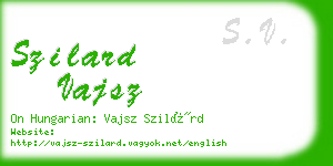 szilard vajsz business card